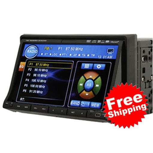 DIN 7 CAR INDASH DVD CD  PLAYER LCD TOUCH SCREEN  