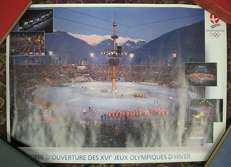 ALBERTVILLE OLYMPIC POSTER OPENING CEREMONIES 1992  