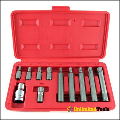   Spline Bit Set Case Power Tools Drill Bits Adaptor Chrome Vanadium