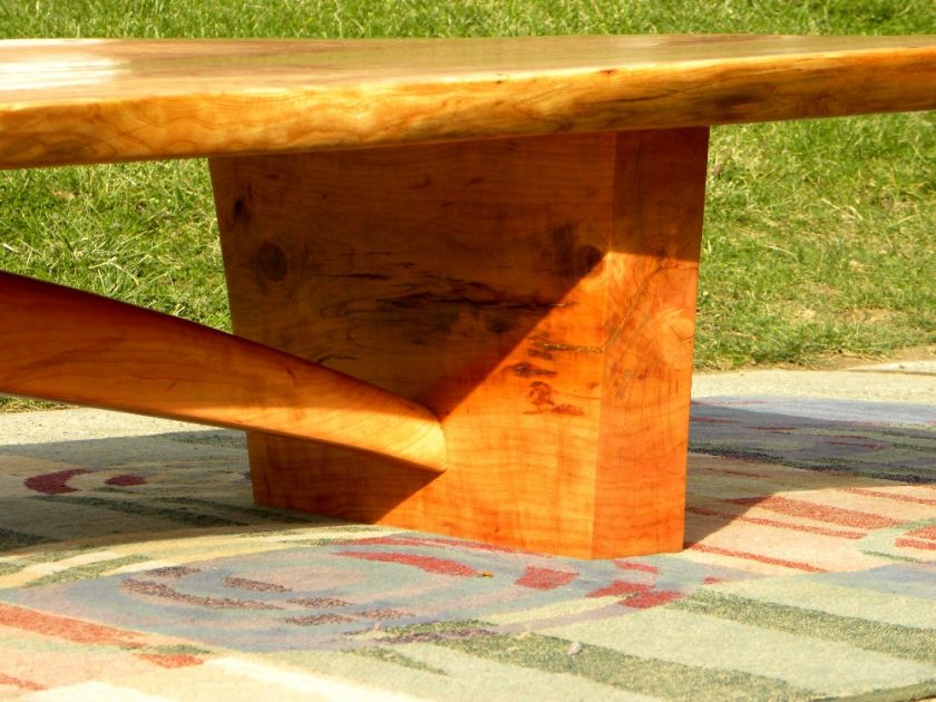 AMAZING BLACK CURLY CHERRY SLAB COFFEE TABLE BY GARRY ZAYON MID 