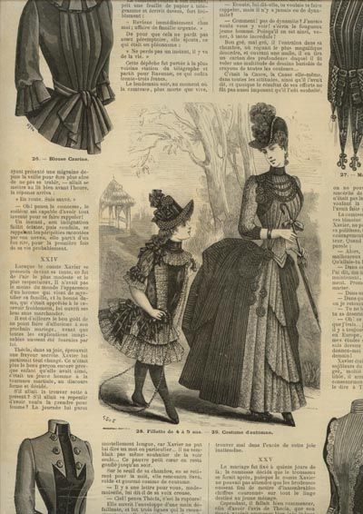 ORIGINAL SALON MODE Sept 17,1887 + clothing PATTERN  