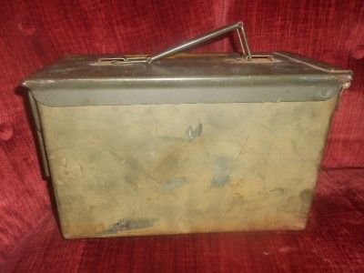   AMMO BOX 100 CARTRIDGES LINKED M9 METAL BELINDA CUBAN CIGAR BOX  