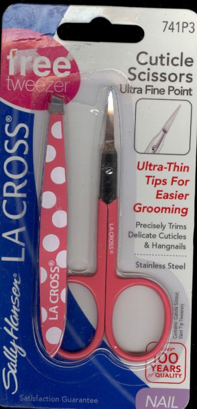 Sally Hanson Cuticle Scissors La Cross with tweezer P  