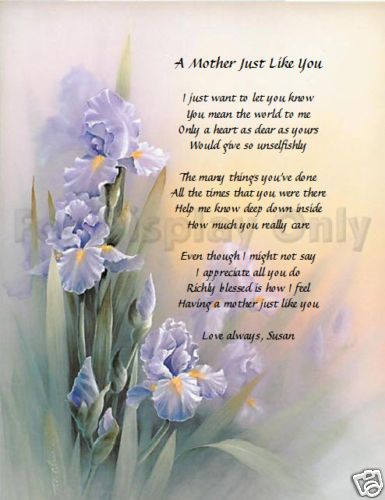 Personalized Poem for Mom Birthday or Mothers Day Gift  