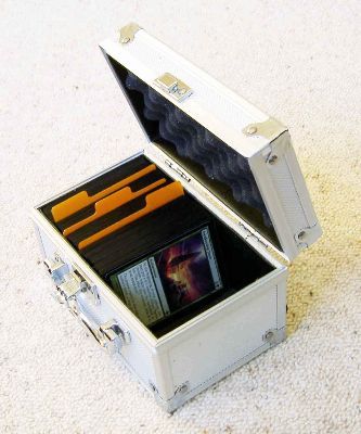 Trading Card Game Metal Storage Deck Box Dice Divider Magic MTG Yugioh 