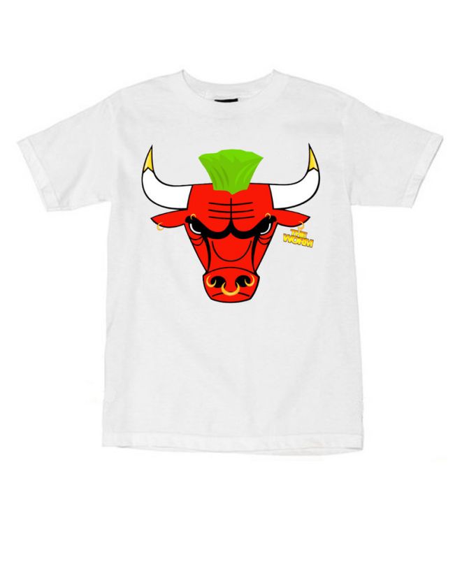 Dennis Rodman The Worm NBA Chicago Bulls T Shirt  