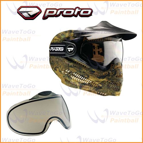 Proto Switch EL Paintball Mask Woodland + Smoke Lens  