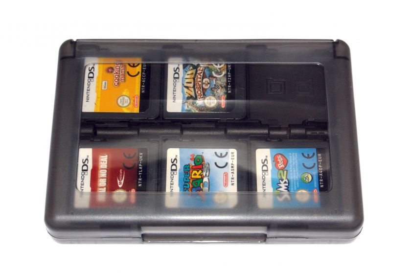 DS Game Holder Case Black Nintendo 3DS DSi XL Lite, Box Holds 24 DS or 