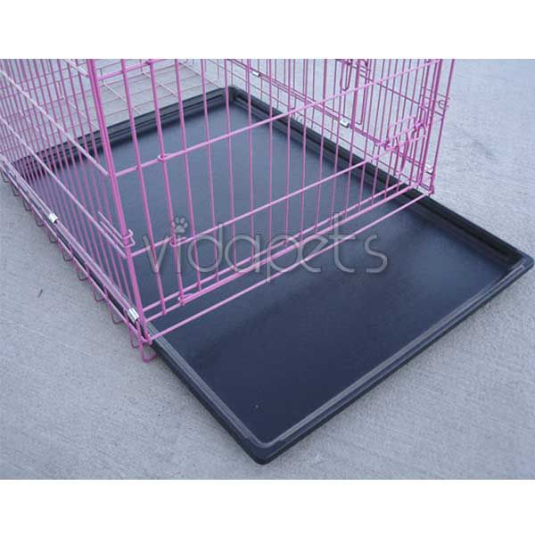 30 3 Door Pink Folding Dog Crate Cage Kennel Three 2  