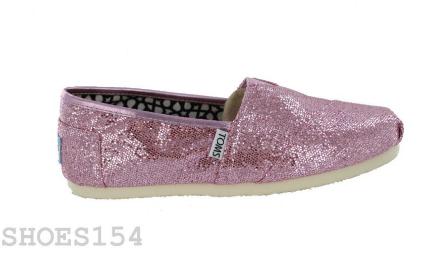 TOMS PINK GLITTER Womens Classic Shoes  