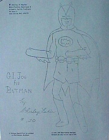 GI Joe Pattern BATMAN COSTUME TV Series 1969  