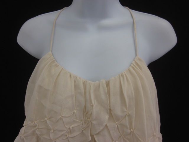 PAUL & JOE SISTER Silk Ivory Ruffle Tank Top Dress Sz S  