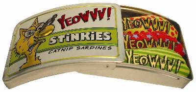 YEOWWW 100% ORGANIC CATNIP CAT STINKIES SARDINE TIN 812402000706 