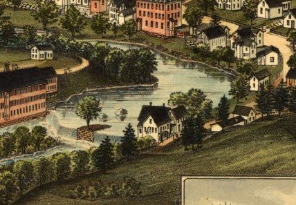 1889 Map of Henniker, New Hampshire  