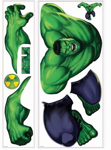 HULK Incroyable Murale GIGA STICKER Autocollant 1 Mètre  