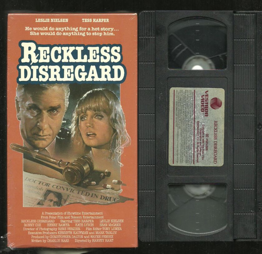   Disregard (VHS, 1986) TESS HARPER / LESLIE NIELSON VESTRON VIDEO TITLE