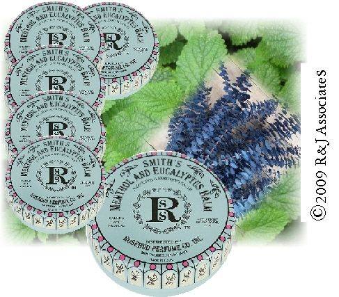 From Rosebud Salve 6 Tins Menthol & Eucalyptus Balm  