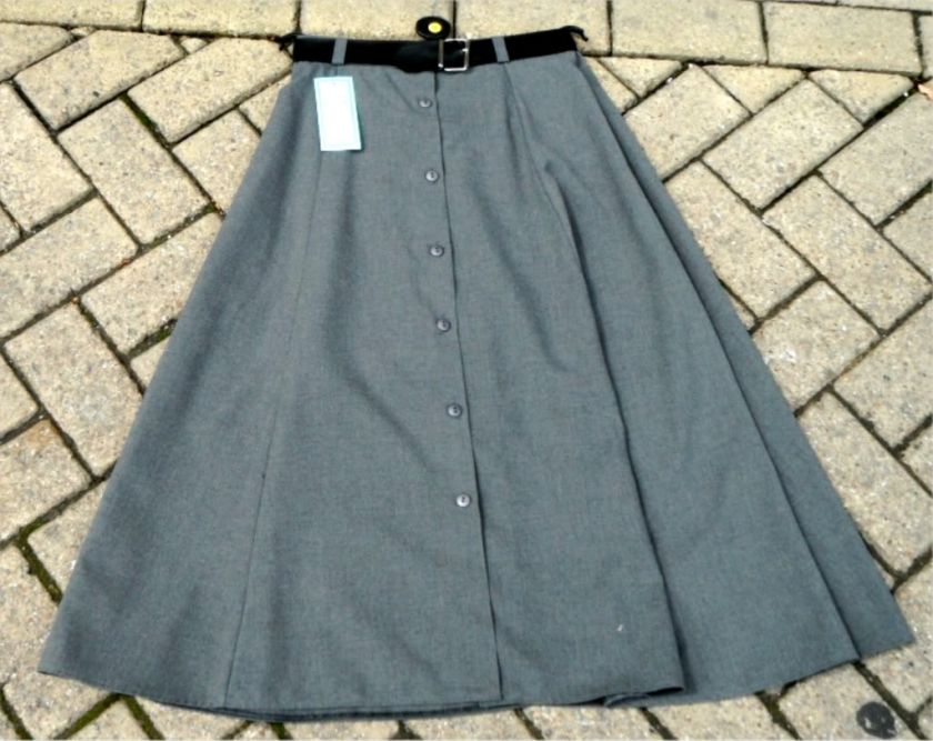 Long Elasticated Back Skirt Green Grey NavyBlue Maroon  