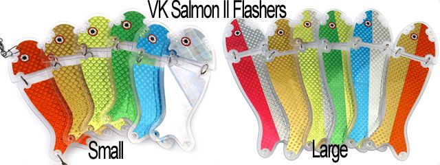 Salmon Trolling Flashers VK2 Large Flashers many colors  