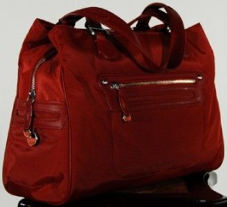 TUMI BAG TOTE TRIPPLE COMPARTMENT HANDBAG PURSE CARRYON BLUE RED NEW 