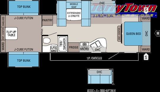 2012 JAYCO FLIGHT 32 TSBH BUNK HOUSE TRAVEL TRAILER 3 SLIDE VOLUME 