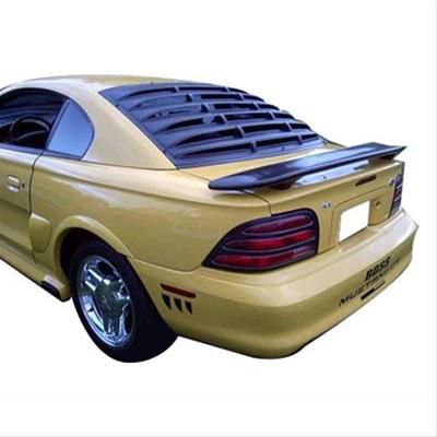 Summit Racing WL1384 Window Louver, Rear, Black, ABS Plastic, Ford 