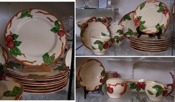 NICE SERV FOR 8 FRANCISCAN APPLE DINNERWARE SET 44 PC  