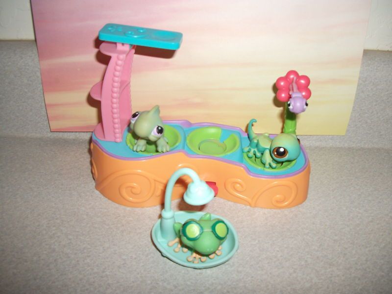 LITTLEST PET SHOP FROG GECKO PLAYSET CUTE LPS7  