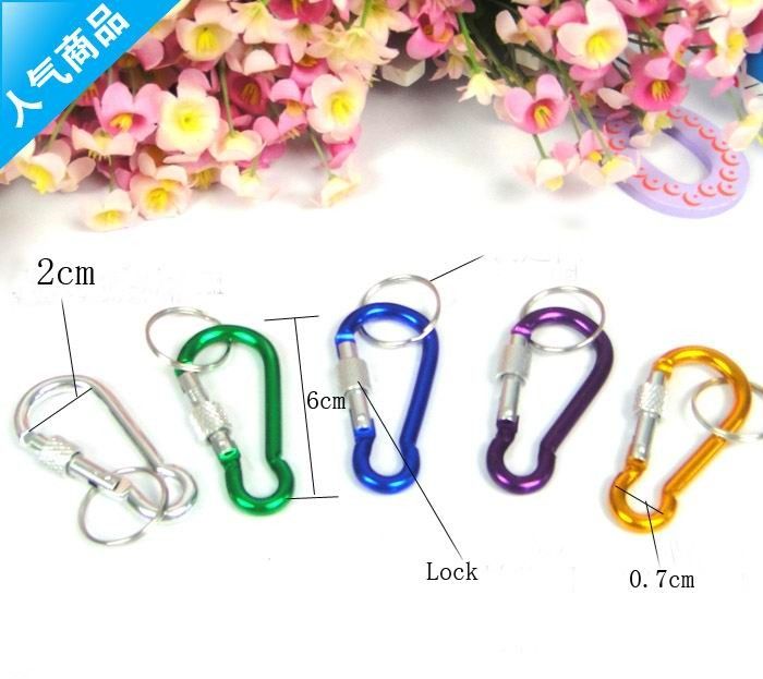 5x 6CM Locking Carabiner Key Hook Holder Spring Snap #A011  