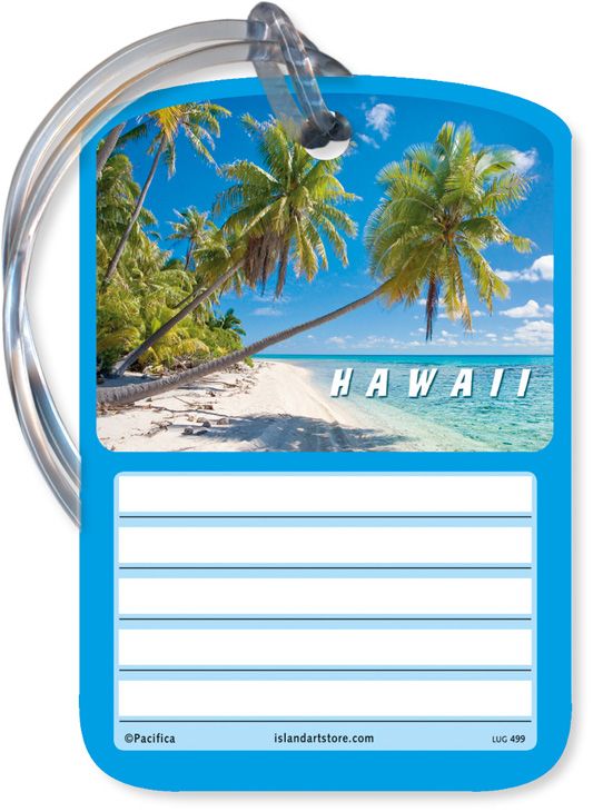 HAWAIIAN LUGGAGE TAG Coconut Palm Beach, Maui, Hawaii   