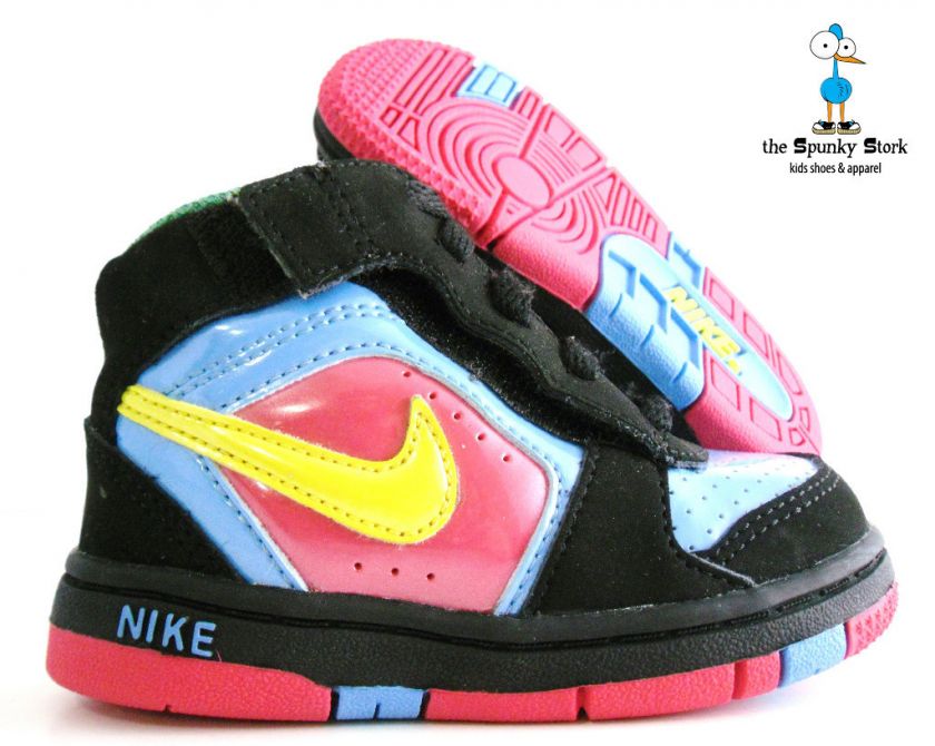 NIKE LITTLE PRESTIGE HIGH GIRLS TODDLER BLACK PINK SZ 4C  