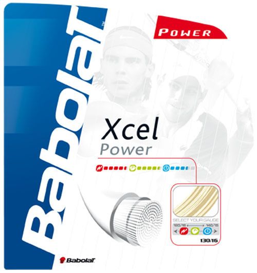 BABOLAT XCEL POWER 16 tennis racquet string Authorized Dealer Flat 