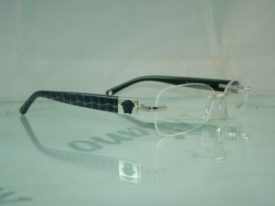   EXCLUSIVE RIMLESS VERSACE 1189 1000 BLACK EYEGLASSES FRAMES S 53