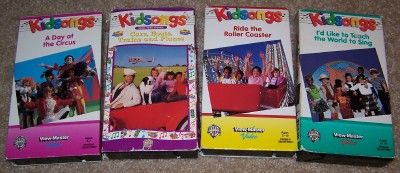 Kidsongs 4 VHS Cars, Boats, Trains and Planes,A Day At The Circus on ...