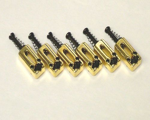 Strat/ Tele Roller Bridge/ Tremolo Saddles , Gold  