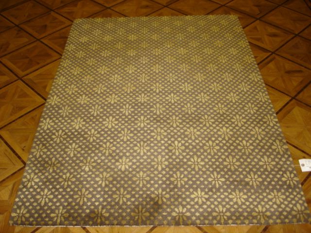   Gold Genuine Hand knotted Wool & Silk Area Rug Nelalese Tibetan  