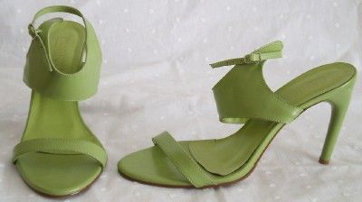 Sergio Zelcer Spanish Leather Green Strappy Shoes 10  