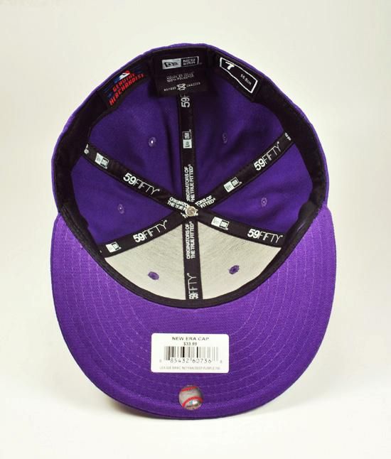 NEW ERA 59FIFTY NEW YORK YANKEES MLB BASIC HAT PURPLE WHITE CUSTOM 