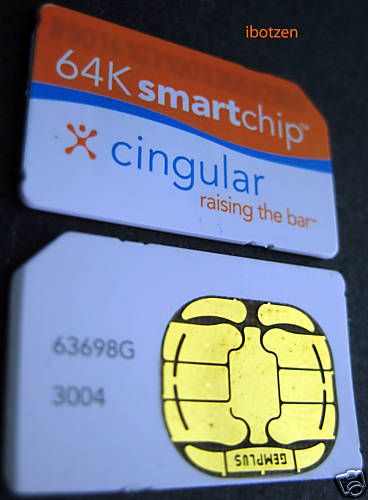 Used cingular SIM Card GSM cell phone SmartChip  