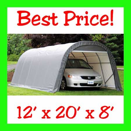 SHELTER LOGIC ENCLOSED STORAGE SHED CARPORT GARAGE TENT  