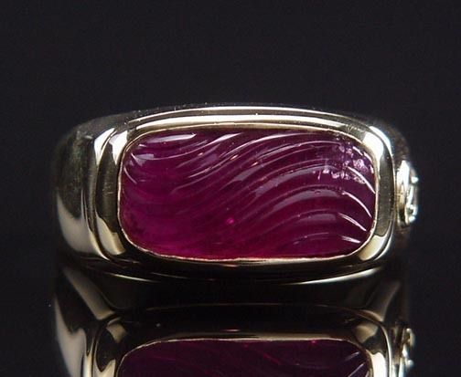 SENSATIONAL RARE 18K DAVID YURMAN CARVED TOURMALINE RING 18.8 GRAMS