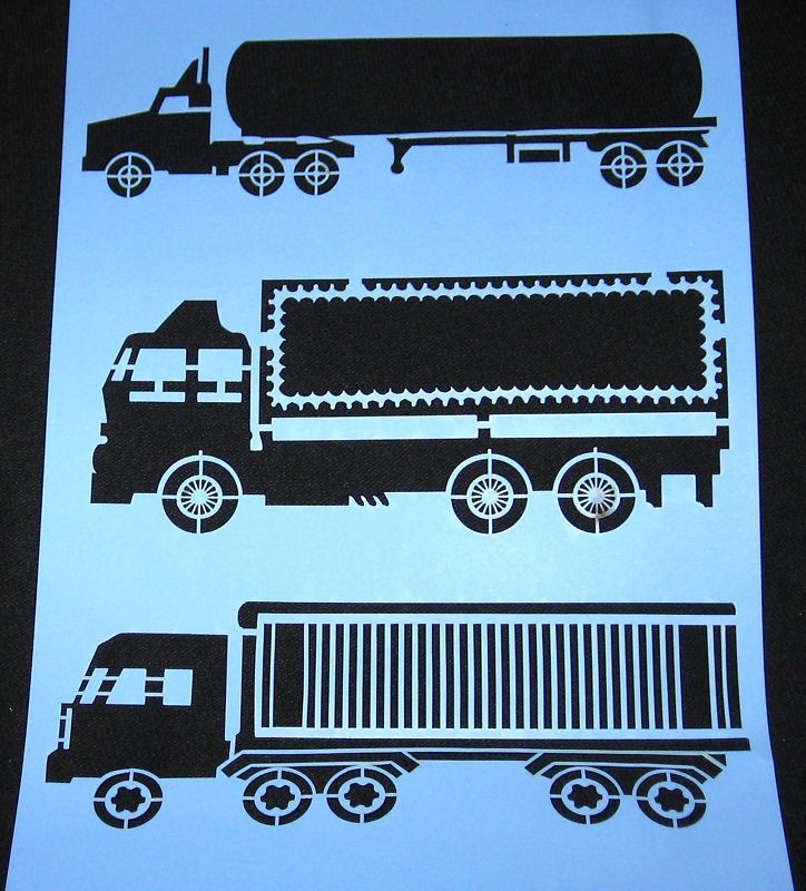 TRUCK STENCIL TRUCKS STENCILS TEMPLATE NEW 10 X 7  