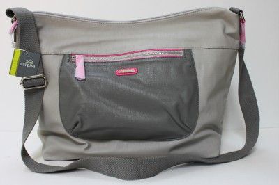 CARPISA SHOULDER/CROSS BODY MESSENGER/DIAPER BAG   GRAY  