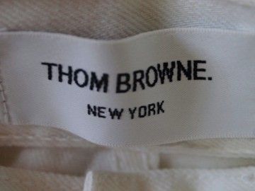 New THOM BROWNE White JEANS Sz.1 made in USA  