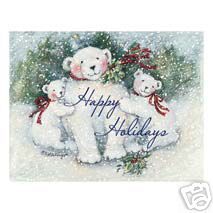 Warm Holiday Greetings Deluxe Vellum XMas Cards Lang  