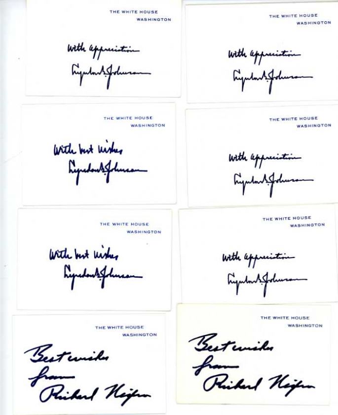 47 Official White House Cards [Sgd] Lyndon Johnson  